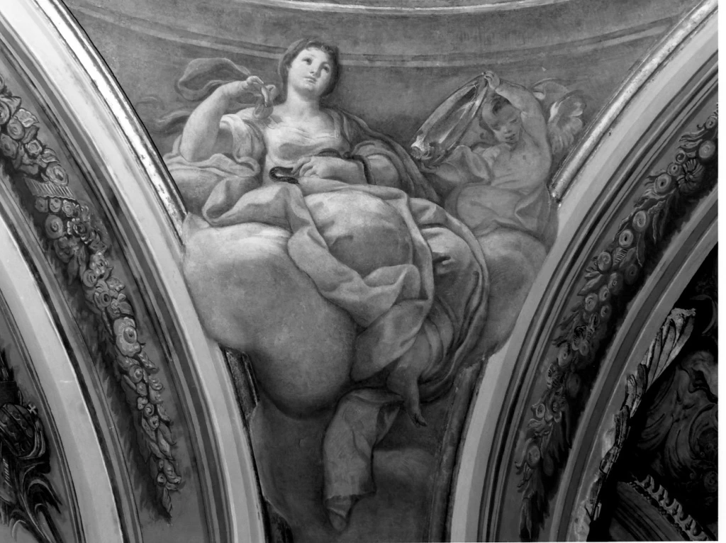 Storie di San Nicola di Bari, Virtù Cardinali e Virtù Teologali - Prudenza, Chiesa di san Nicola dei Lorenesi, Roma